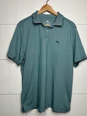 Tommy Bahama Light Teal Green Polo Shirt